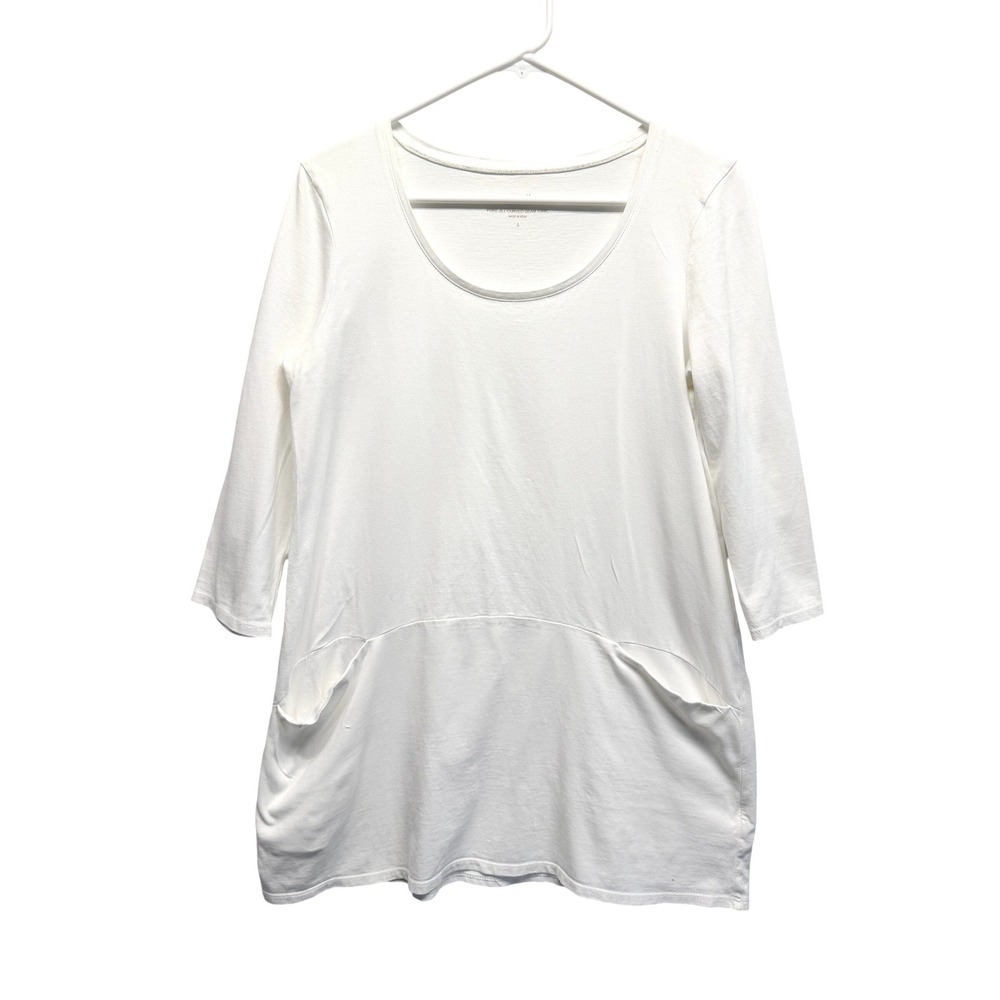 PureJill J. Jill Tunic Pure Jill Curved Seam Pima Cotton Small White‎ Women